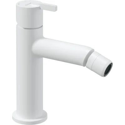 Deante Silia Matte White Bidet Mixer Without Waste