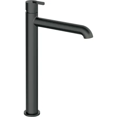 High-Arc Basin Mixer Deante Silia 265 without Drain in Matte Black