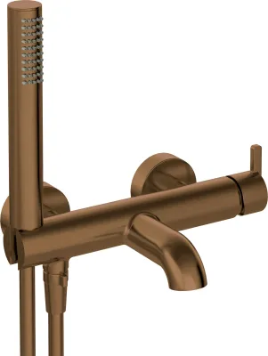 Bath/Shower Mixer Deante Silia with Flexible and Hand Shower in Brushed Bronze PVD