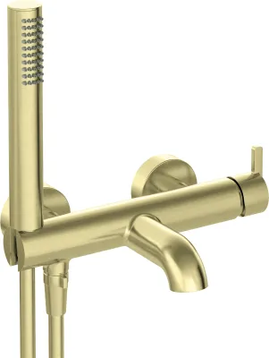 Bath/Shower Mixer Deante Silia with Flexible Hose and Hand Shower in Brushed Gold