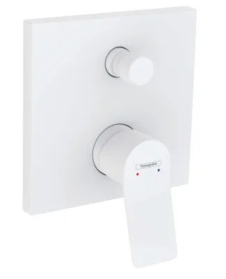 Set de finition pour mitigeur bain / douche encastré Hansgrohe Vivenis en blanc mat