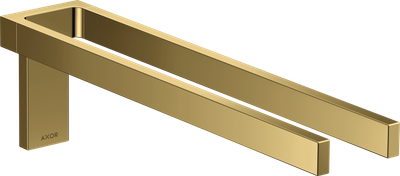 Porte-serviettes double AXOR Universel Rectangulaire en doré poli