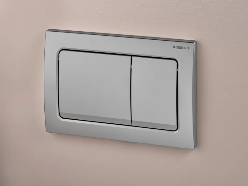 Plaque de déclenchement Alpha01 square / Chromé mat