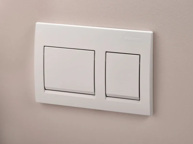 Plaque de déclenchement nouvelle génération Alpha25 square / Blanc