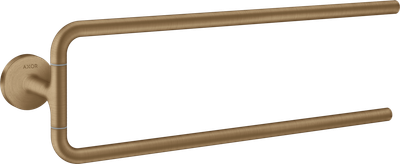 Porte-serviettes double Axor Universel Circulaire en bronze brossé