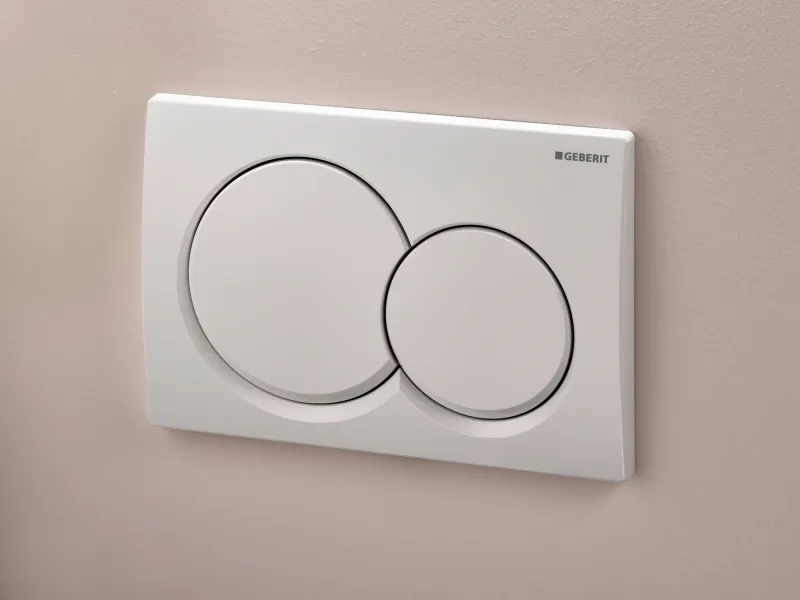 Plaque de déclenchement Alpha01 round / Blanc