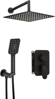 Deante Alpinia 250 Built-in Shower Set in Matte Black with Box