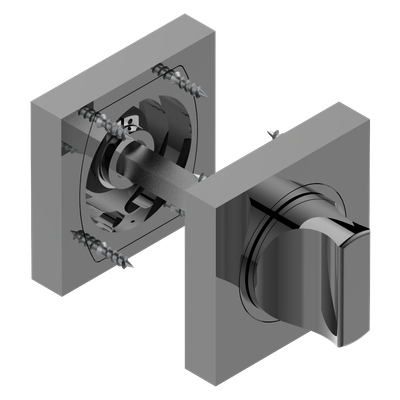 Ensemble condamnation / décondamnation PVD graphite THG Paris ​- Collection "Genève"