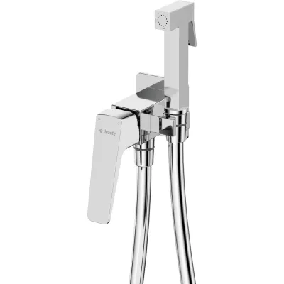 Hygienic WC Set with Built-in Mixer Deante Blur in Chrome with 120 cm Flexible
