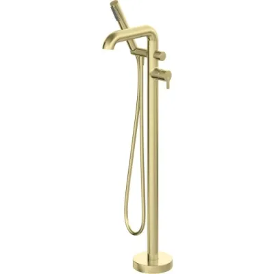 Bath/Shower Mixer Deante Silia for Floor Mounting in Brushed Gold