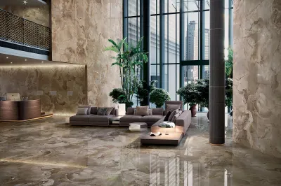 Grès cérame Tagina Onice Reale Opale brillant 60 x 120 cm, rectifié