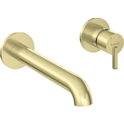 Deante Silia 208 mm Concealed Basin Mixer with Brushed Gold PVD