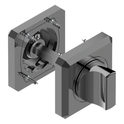 Ensemble condamnation / décondamnation PVD graphite THG Paris - Collection "Berlin"