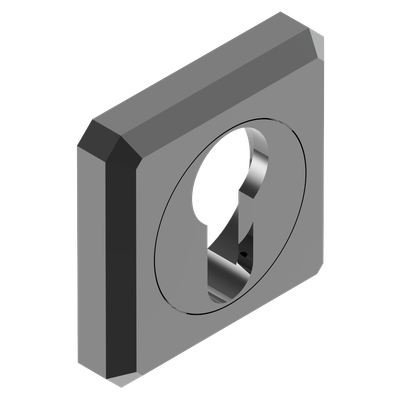 Entrée de clé pour cylindre européen en PVD graphite THG Paris​ - Collection "Berlin"