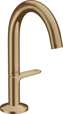 Mitigeur de lavabo AXOR One Select 140 avec bonde push-open en bronze brossé