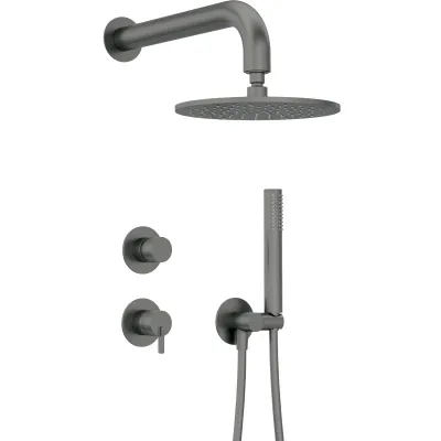 Ensemble de douche encastré Deante Silia 250 avec douche de tête en titane