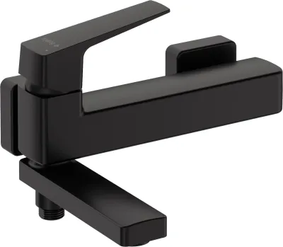 Bath/Shower Mixer Deante Blur with Folding Spout in Matte Black