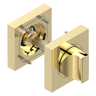 Ensemble condamnation / décondamnation PVD doré THG Paris ​- Collection "Genève"