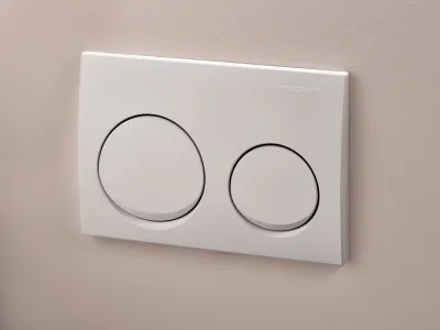 Next-generation Alpha25 round flush plate / White