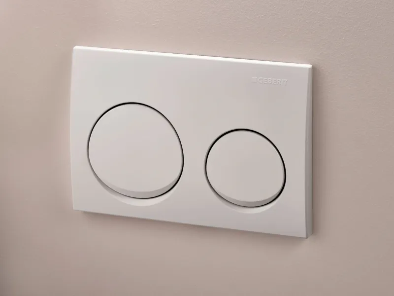 Plaque de déclenchement nouvelle génération Alpha25 round / Blanc