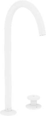 Mitigeur de lavabo 2 trous AXOR One Select 260 avec bonde push-open en blanc mat