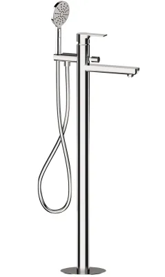 Remer Energy Bath/Shower Mixer for Floor Mount in Chrome-Plated Brass
