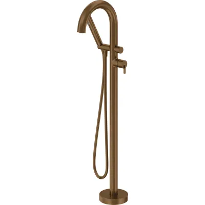 Bath/Shower Mixer Deante Silia for Floor Installation in Brushed Bronze PVD