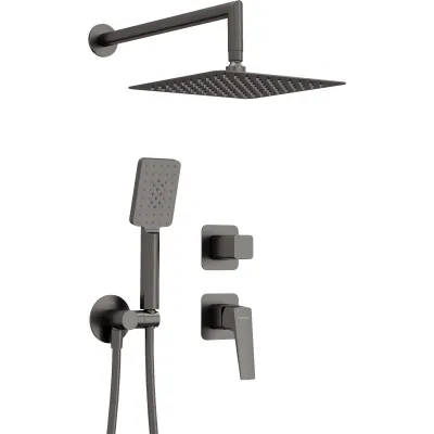 Deante Blur 250 Concealed Shower Set in Titanium