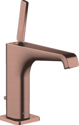 Mitigeur de lavabo AXOR Citterio E 130 avec tirette et vidage en or rouge brossé