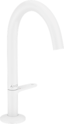 Mitigeur de lavabo AXOR One Select 170 avec bonde push-open en blanc mat