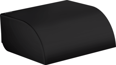 Porte-rouleau avec couvercle Axor Universel Circulaire en noir mat