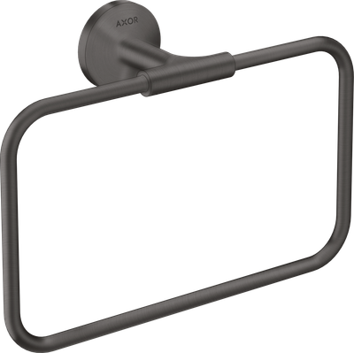 Anneau porte-serviettes Axor Universel Circulaire en noir chromé brossé