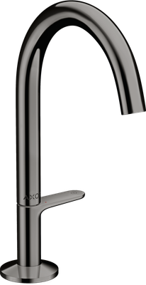 Mitigeur de lavabo AXOR One Select 170 avec bonde push-open en noir chromé poli