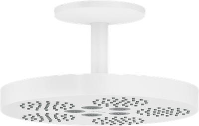 Douche de tête AXOR One 280 avec raccordement au plafond 100 mm en blanc mat