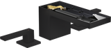 Mélangeur de lavabo 3 trous AXOR MyEdition 70 sans plaque, avec bonde push-open en noir mat