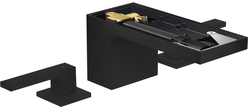 Mélangeur de lavabo 3 trous AXOR MyEdition 70 sans plaque, avec bonde push-open en noir mat — 47052670