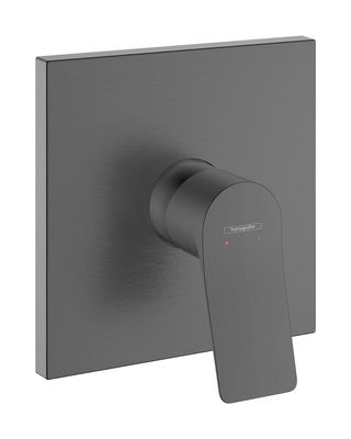 Set de finition pour mitigeur de douche encastré Hansgrohe Vivenis en noir chromé brossé