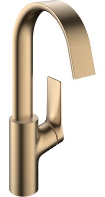 Mitigeur de lavabo Hansgrohe Vivenis 210 avec bec orientable, tirette et vidage en bronze brossé