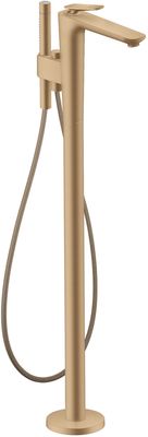 Mitigeur de bain / douche AXOR Citterio C pour montage au sol avec coupe cubique en bronze brossé