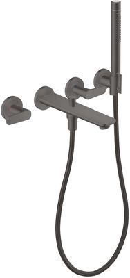 Mélangeur encastré de bain / douche 3 trous Axor Citterio C en noir chromé brossé