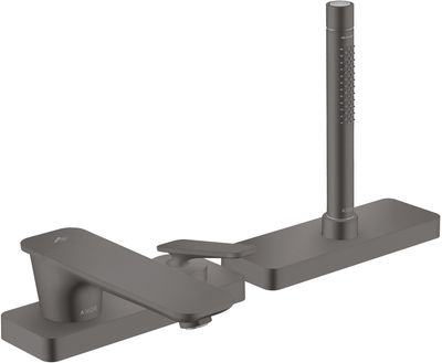 Mitigeur 3 trous pour montage sur bord de baignoire avec sBox AXOR Citterio C en noir chromé brossé