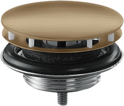 Bonde de lavabo Axor à écoulement libre en bronze brossé