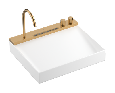 Hansgrohe Avalegra AquaUnit Countertop Basin with Brushed Bronze Mixer