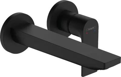Mitigeur de lavabo encastré Hansgrohe Rebris E 200 mm en noir mat