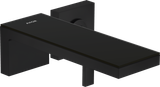 Mitigeur de lavabo encastré AXOR MyEdition bec 221, avec bonde à écoulement libre en noir mat / verre noir