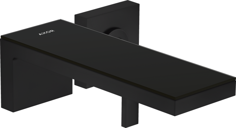 Mitigeur de lavabo encastré AXOR MyEdition bec 221, avec bonde à écoulement libre en noir mat / verre noir — 47060670