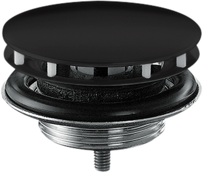 Bonde de lavabo Axor à écoulement libre en noir mat