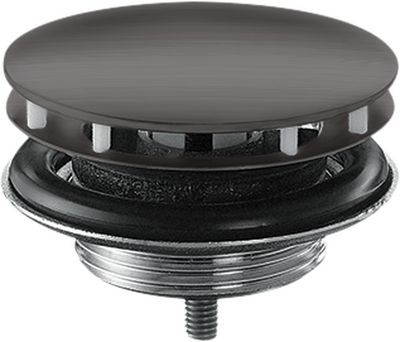 Bonde de lavabo Axor à écoulement libre en noir chromé brossé