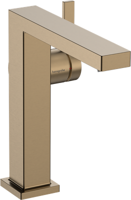 Mitigeur de lavabo Hangrohe Tecturis E Fine 150 CoolStart avec bonde Push-Open en bronze brossé