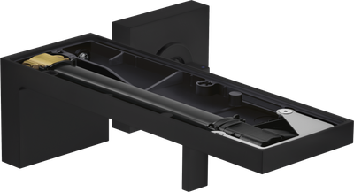 Mitigeur de lavabo encastré AXOR MyEdition sans plaque, bec 221 avec bonde à écoulement libre en noir mat